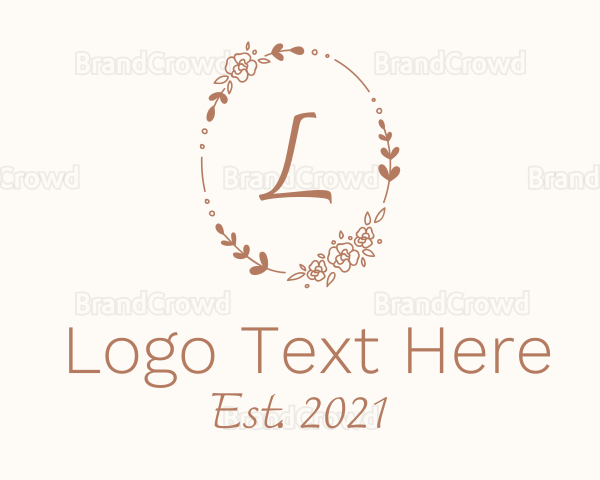 Wedding Floral Wreath Logo