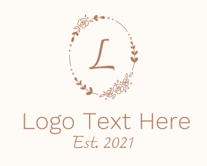 Botany - Wedding Floral Wreath logo design