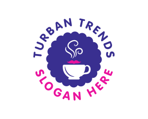 Turban - Afro Lips Coffee logo design
