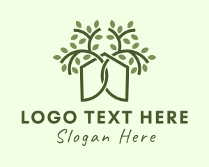 Farm - Greenhouse Tree Plant logo design