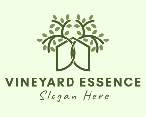 Greenhouse Tree Plant logo design