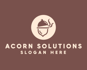 Cloche Acorn Food logo design