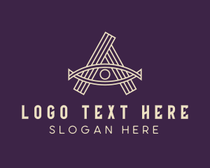 Visual - Eye Vision Letter A logo design