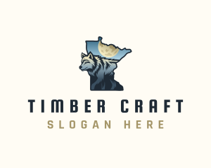 Minnesota Timber Wolf logo design