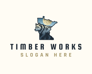 Minnesota Timber Wolf logo design