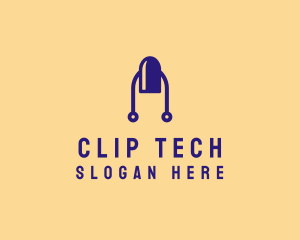 Modern Tech Nail logo design