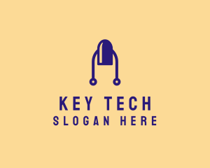 Modern Tech Nail logo design