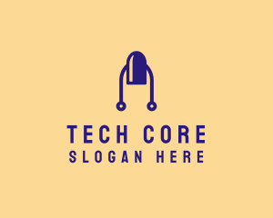 Modern Tech Nail logo design