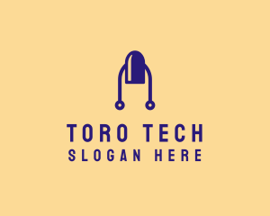 Modern Tech Nail logo design