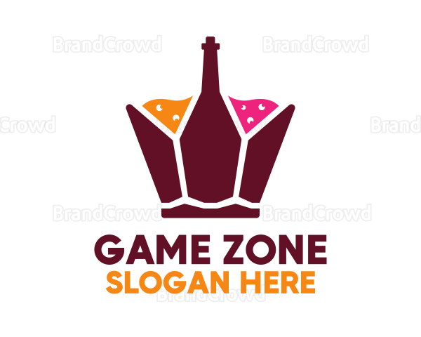 Drinking Bar King Crown Logo