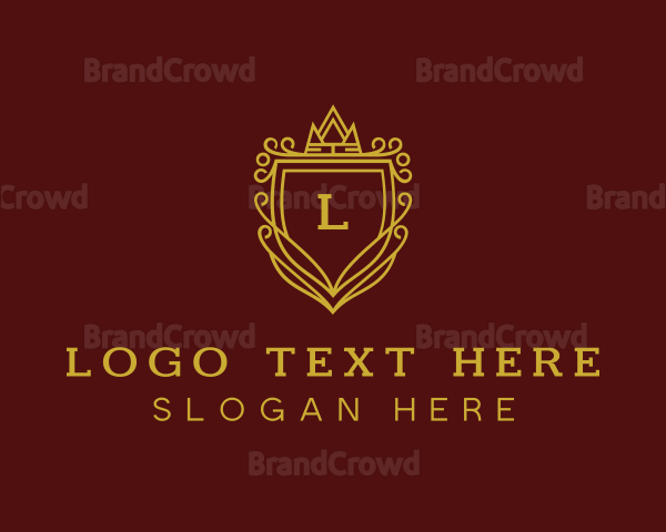 Golden Shield Crown Logo