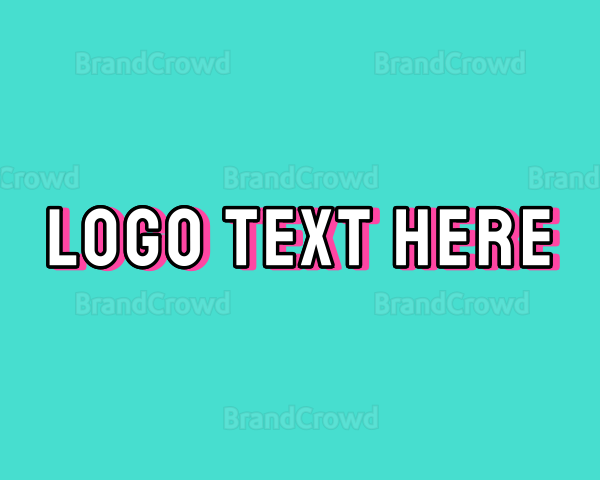 Cool Bright Text Logo