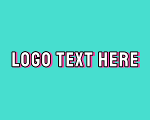 80s - Cool Bright Text logo design