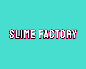 Slime - Cool Bright Text logo design