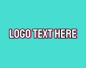 80s - Cool Bright Text logo design