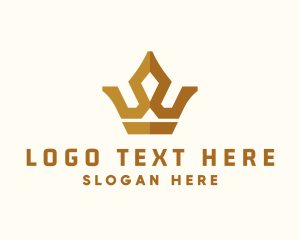 Golden - Gold King Crown logo design