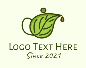 Matcha Tea - Herbal Tea Teapot logo design