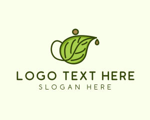 Green Tea - Herbal Tea Teapot logo design