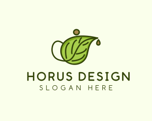 Herbal Tea Teapot  logo design