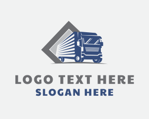 Distribution - Cargo Truck Delivery logo design
