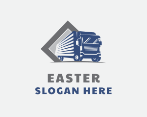 Distribution - Cargo Truck Delivery logo design