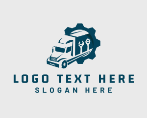 Trucking Auto Mechanic Logo