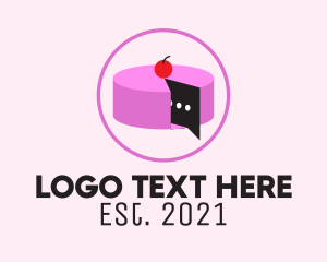 Chatting App - Cake Pastry Chat logo design