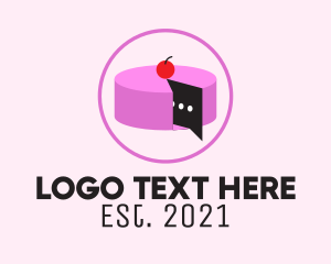 Messenger App - Cake Pastry Chat logo design