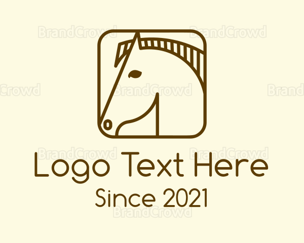 Minimalist Horse App Logo