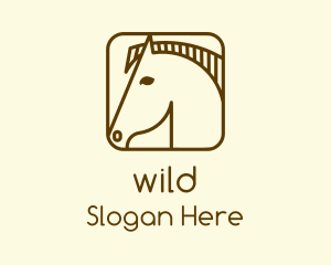 Minimalist Horse App Logo