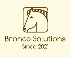 Bronco - Minimalist Horse App logo design