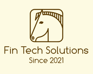 Minimalist Horse App logo design