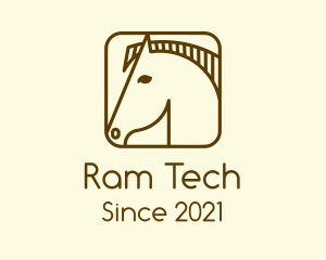 Minimalist Horse App logo design