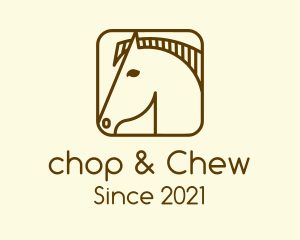 Pony - Minimalist Horse App logo design