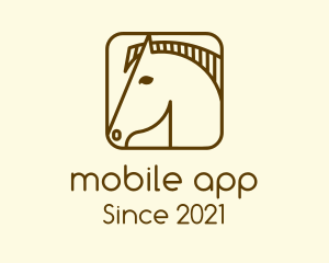 Wild Horse - Minimalist Horse App logo design