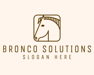 Minimalist Horse App logo design