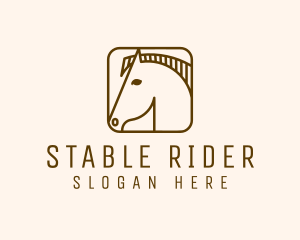 Minimalist Horse App logo design