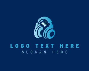 Headphones - Sound Music DJ Headset logo design