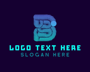 Optical Illusion - Slinky Letter B logo design