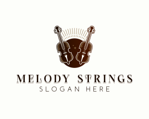 Violin Instrument Violinist logo design