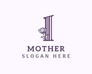 Aromatherapy - Violet Flower Letter L logo design