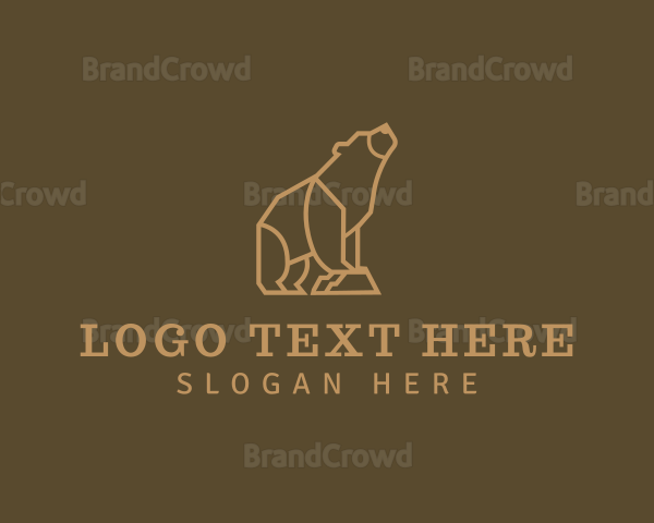 Wild Brown Bear Logo