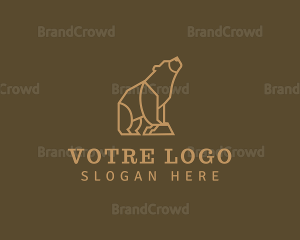 Wild Brown Bear Logo