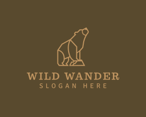 Wild Brown Bear  logo design