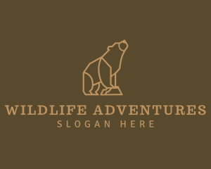 Wild Brown Bear  logo design