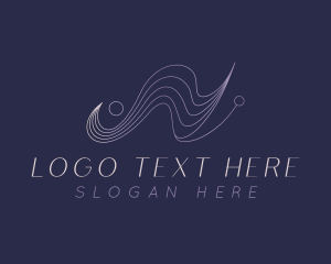 Modern - Gradient Waves Agency logo design