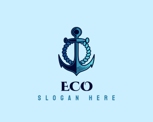 Rope Nautical Anchor Logo