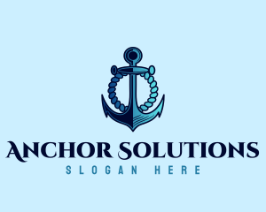 Rope Nautical Anchor logo design