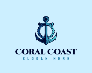 Rope Nautical Anchor logo design