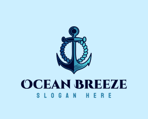 Nautical - Rope Nautical Anchor logo design